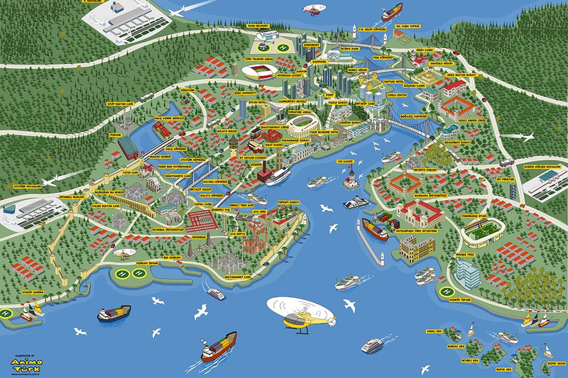 Istanbul Simple Map